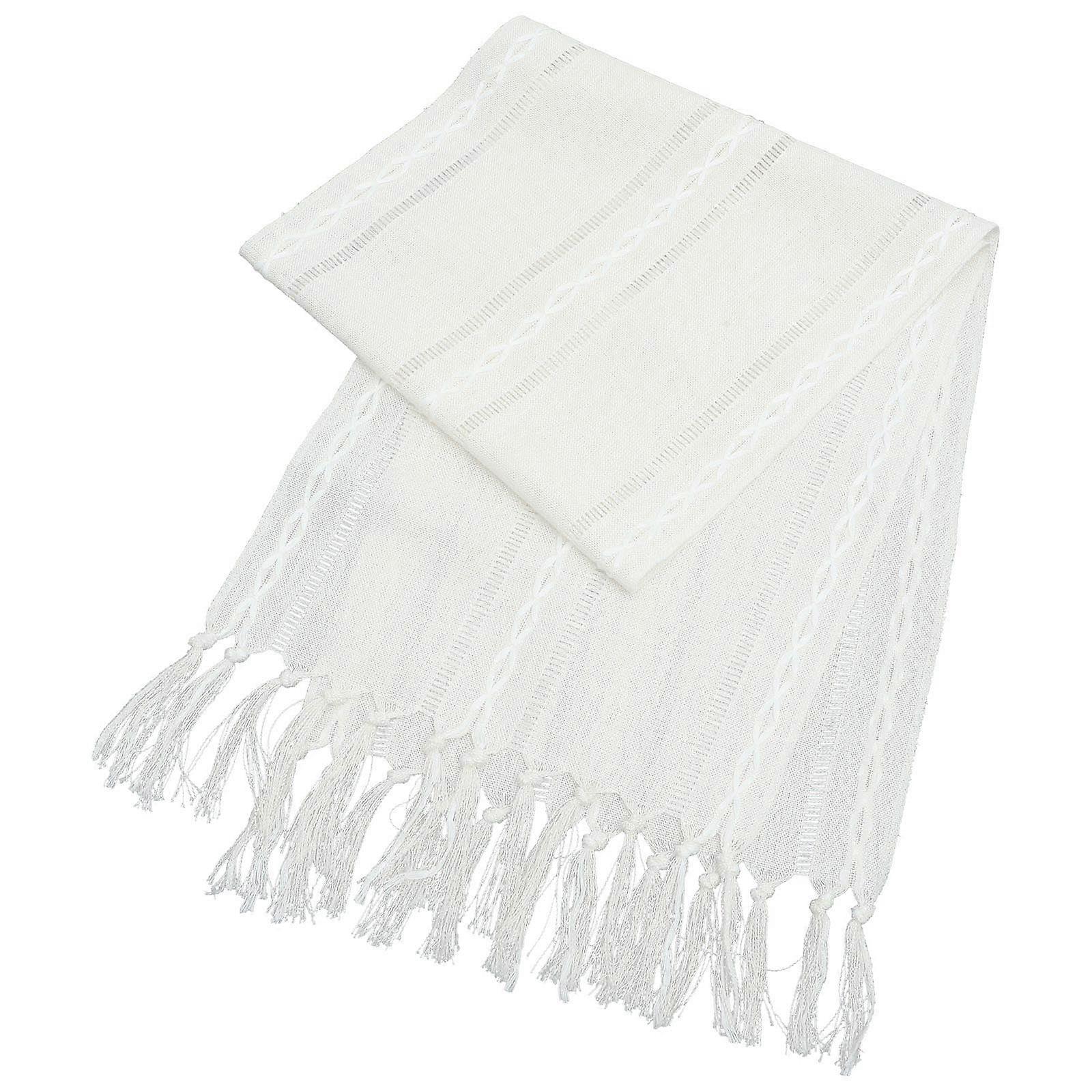 Table Runner with Tassel Rustic Farmhouse Table Runner for Table Decoration