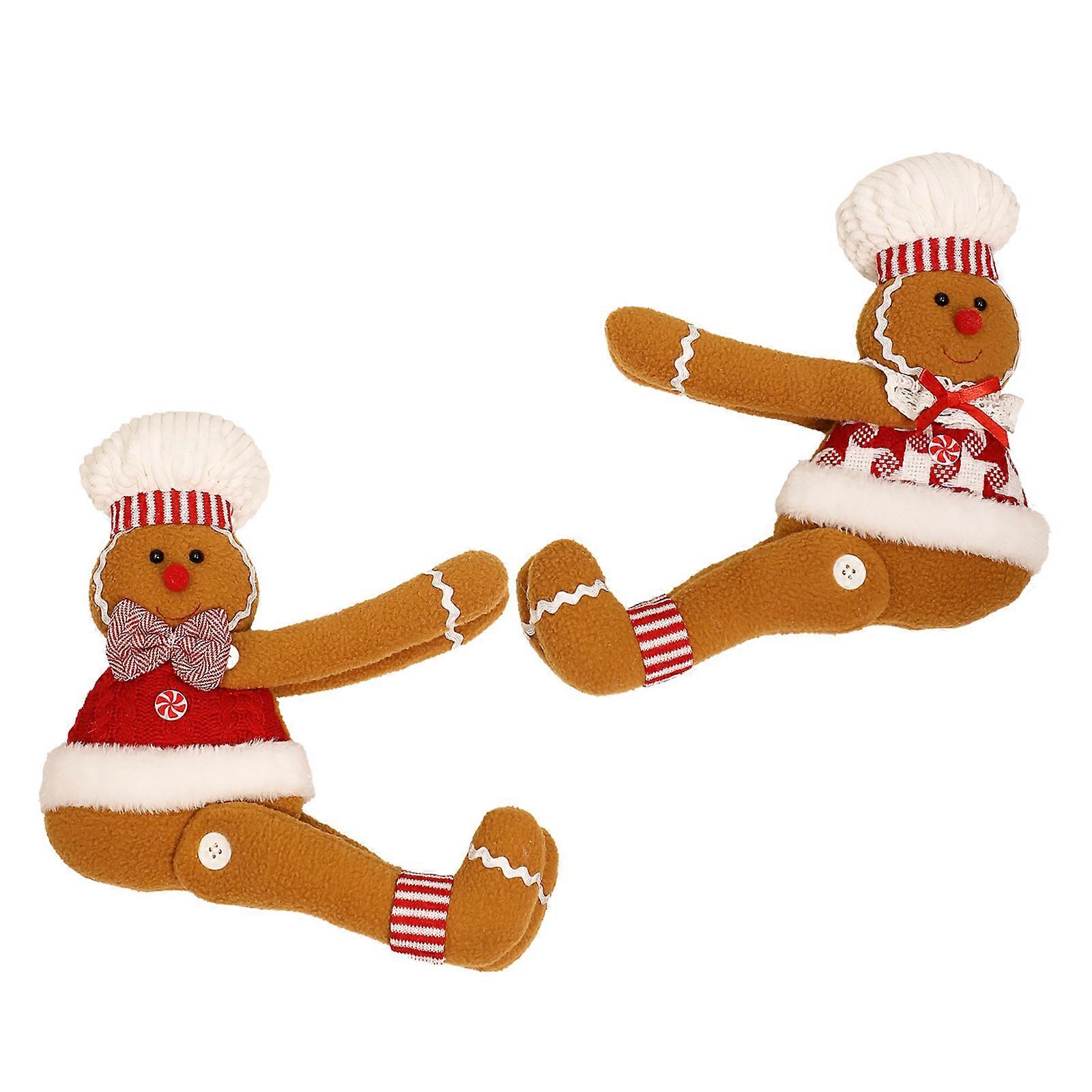 Elegant Gingerbreads Man Christmas Curtain Fasteners,User Friendly Curtain Holdbacks, Widely Use for Any Room Decors Multicolor