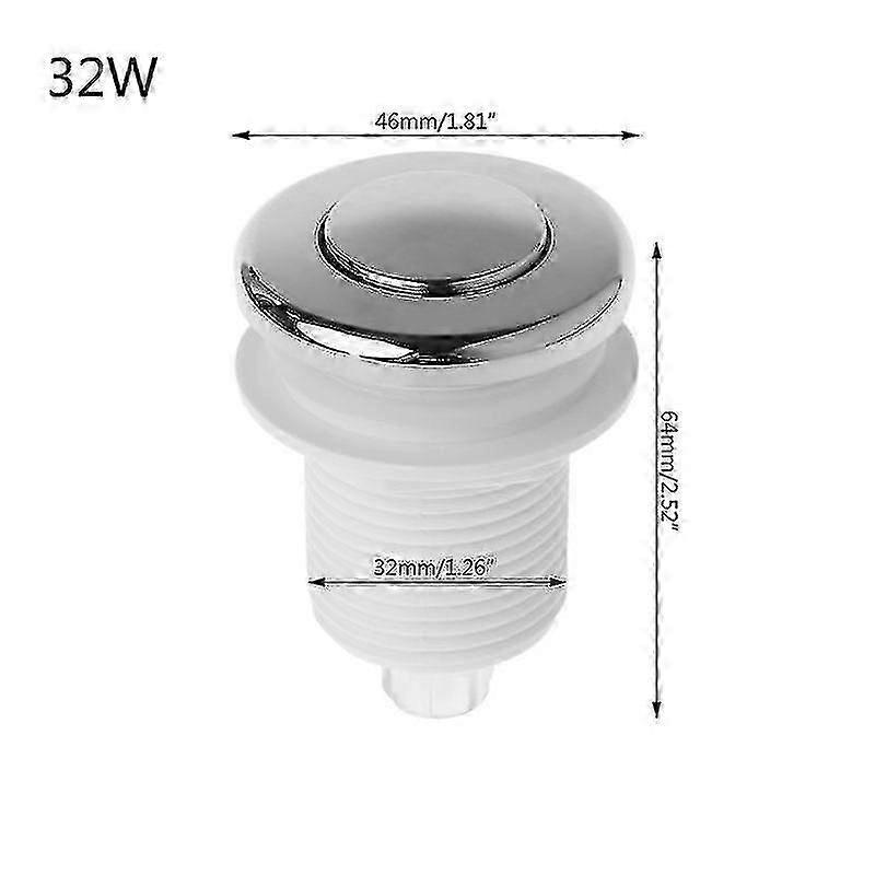 Lufttryksafbryder tændt trykknap til bortskaffelse af badekaraffald Spabad c