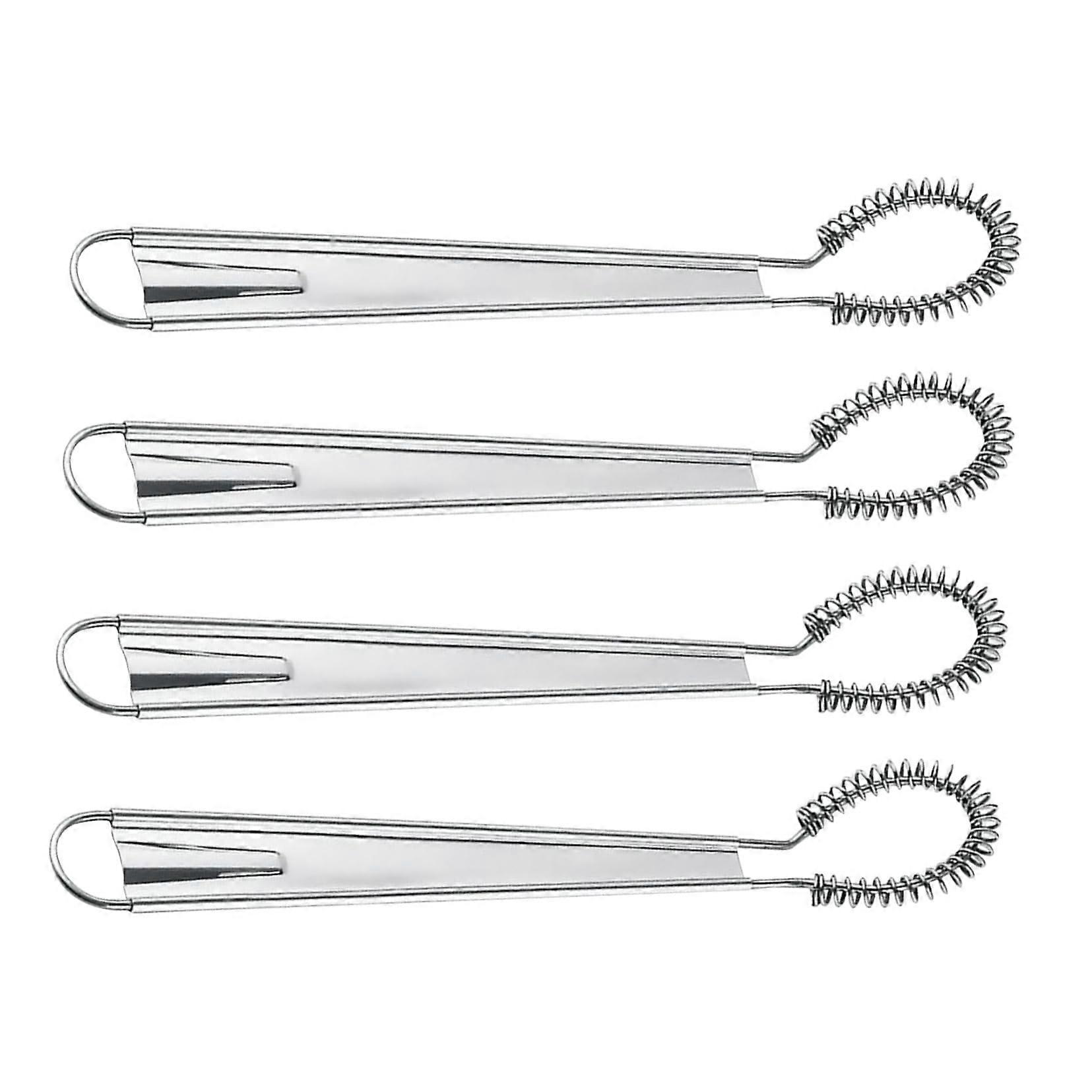 4 Pcs Stainless Steel Egg Whisk Set Handheld Spring Beaters for Cream, Honey, Sauce Mixing and Baking