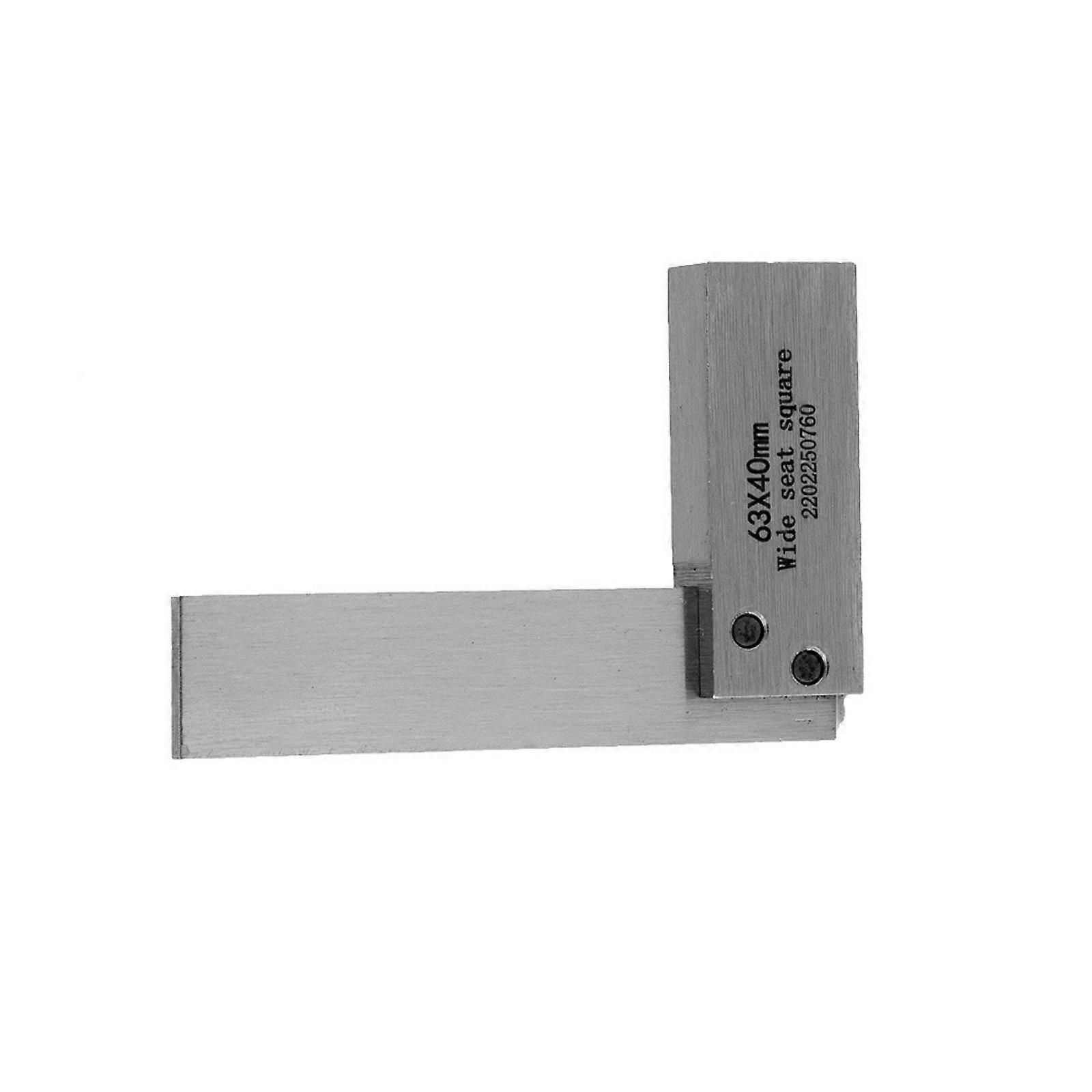 L-Type Measuring Tool Wide Base Square Tool Steel Angles Ruler Machinist Square 90 Degree Right Angles Wide Seats Square  63x40mm