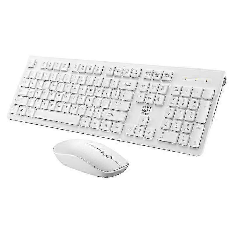 Wireless Keyboard and Mouse, Acoz Silent 2.4GHz Cordless Full Size USB Mouse Combo, Long Battery Life