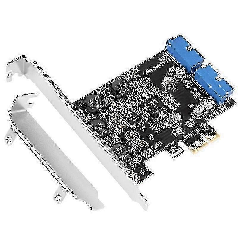 Pci-e To 2 Port 19pin Usb 30 Riser Card Improve Data Tranmission Stability