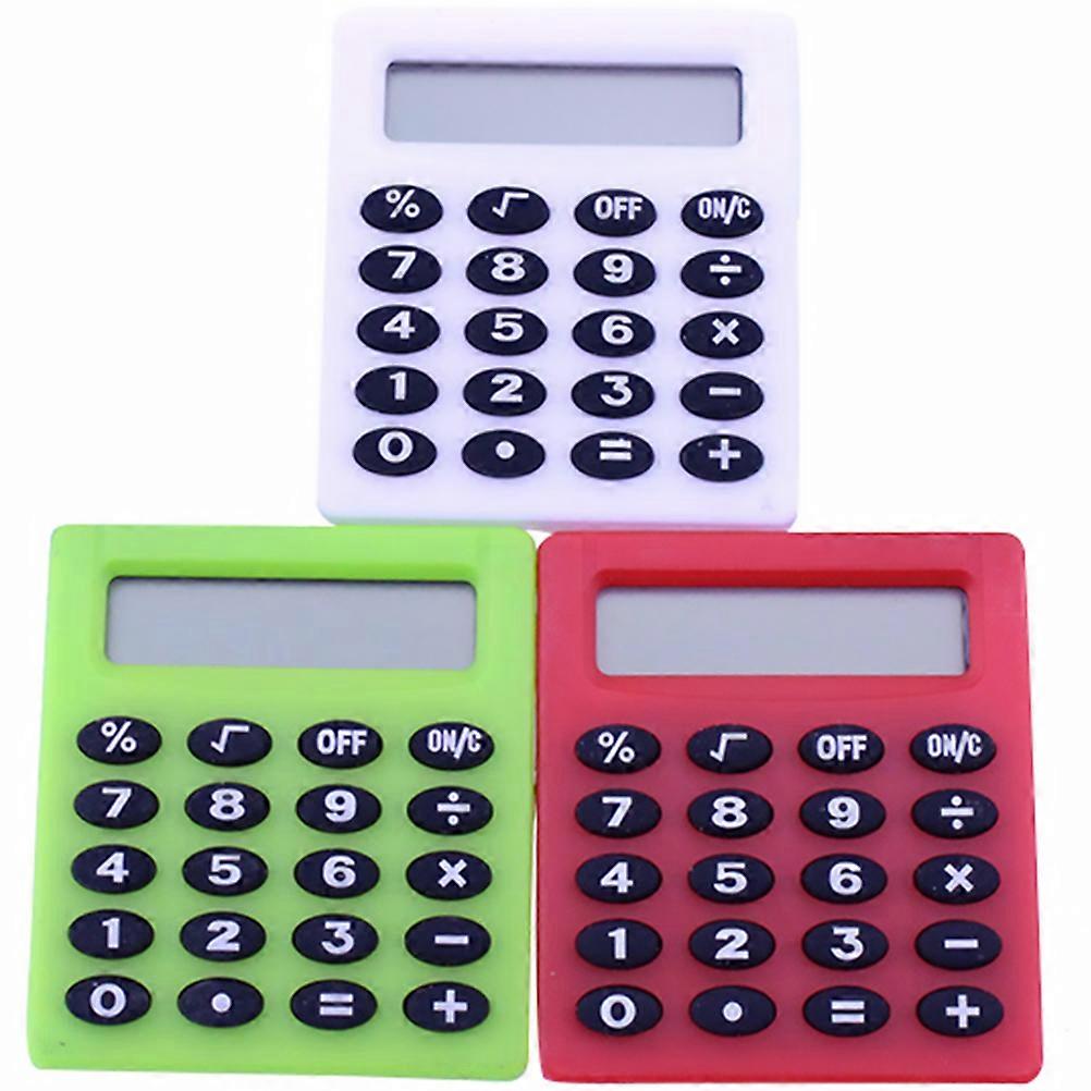 Portable Mini Calculator Students Calculating Tool for Calculating Use 3Pcs
