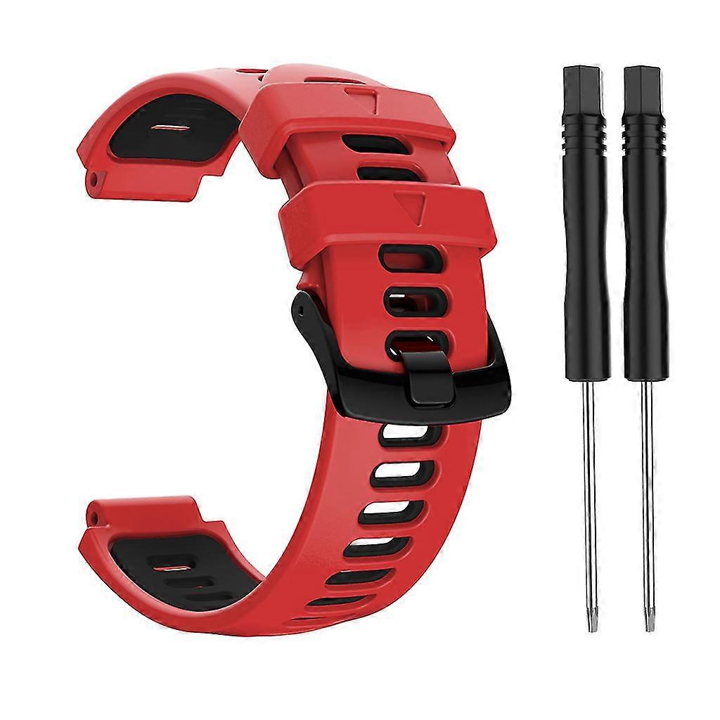 Breathable Two-Tone Silicone Replacement Strap for Garmin Forerunner 735xt/220/230/235 Smartwatch