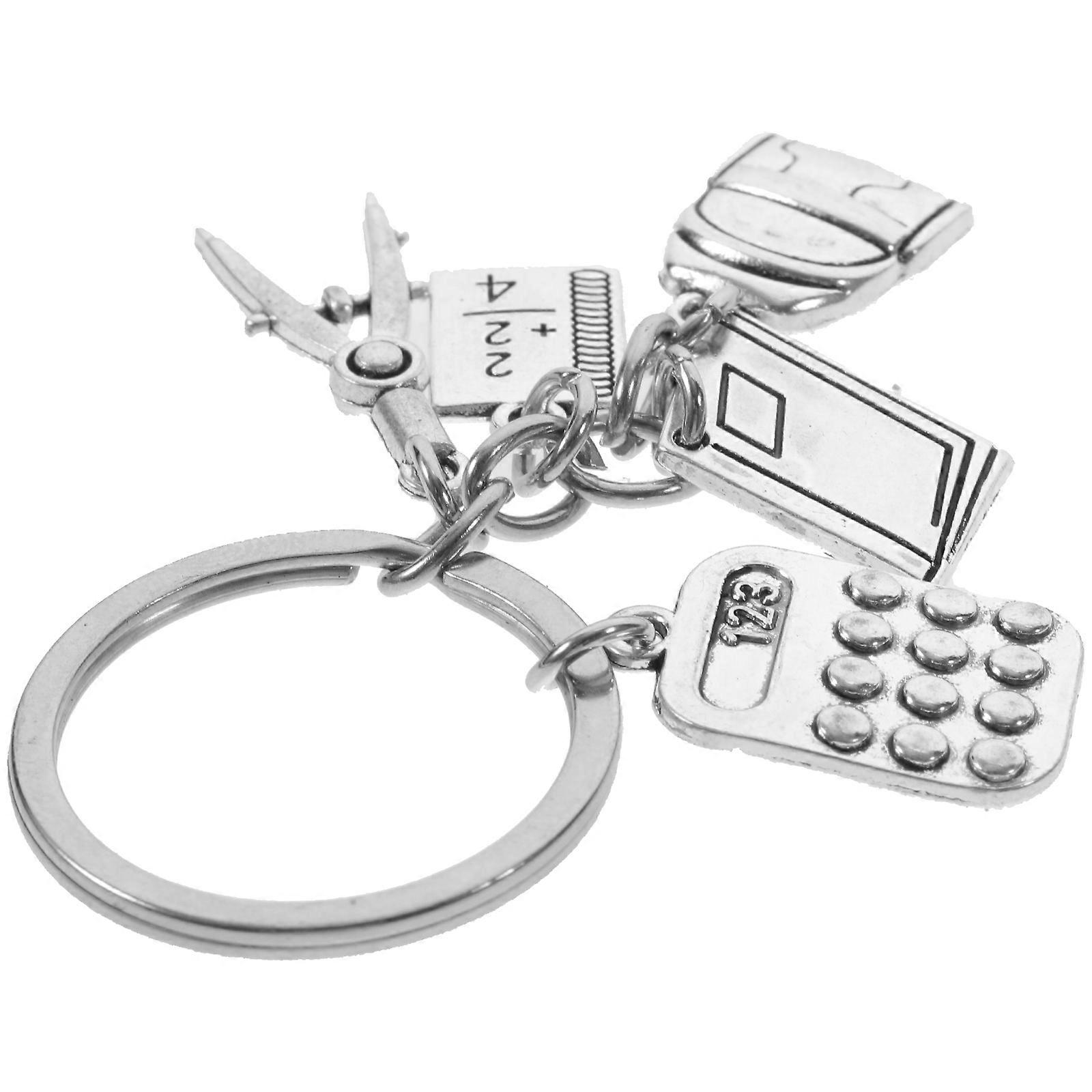 Multi-Functional Key Chain Rust-Resistant Non-Tarnishing Students Friends Colleagues Silver 7.5CM x 3CM x 0.2CM 1Pack