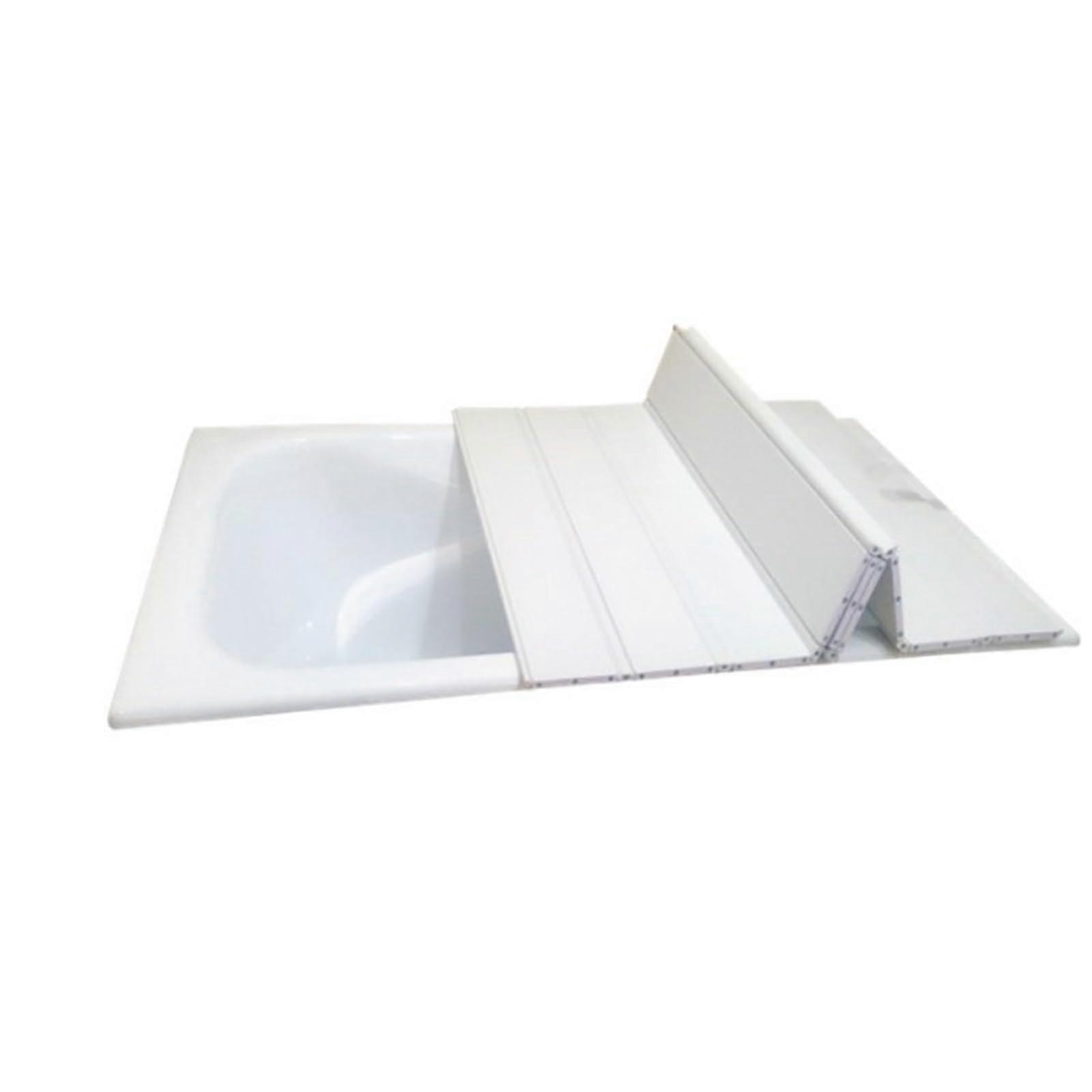Folding Bathtub Cover with Insulated Waterproof Design for Home Soaking Bath, NoDrill Shelf 70x120cm