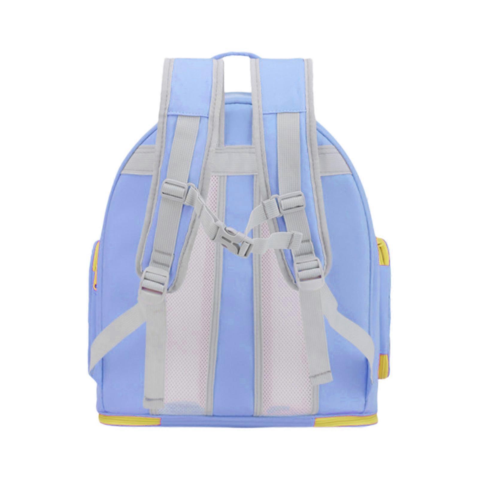 حقيبة حمل للحيوانات الأليفة محمولة وتنفس حقيبة ظهر مريحة للحيوانات الأليفة الصغيرة والمتوسطة الحجم باللون الأزرق السماوي