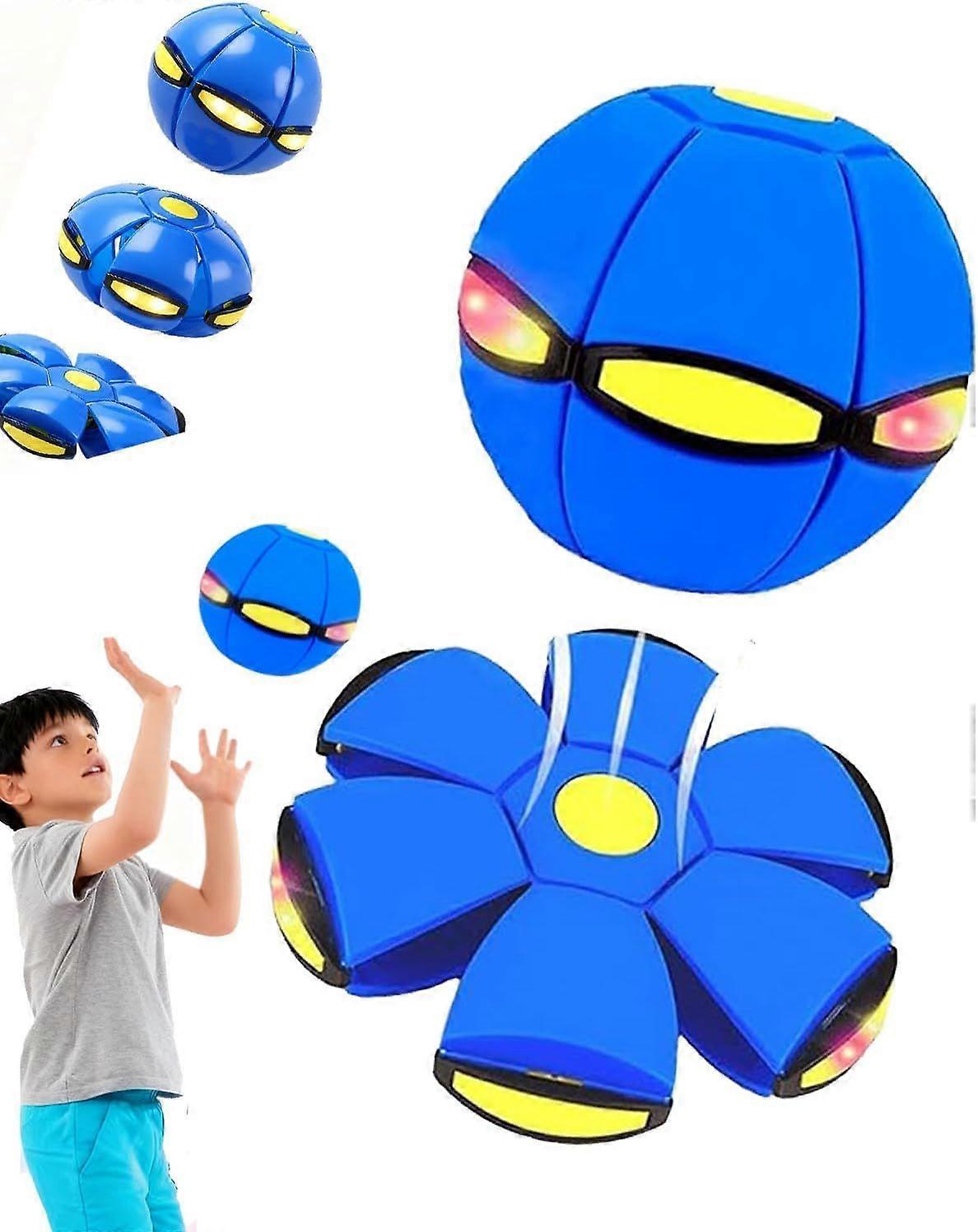 unique Dual-Form Magic Metaball & Flying Saucer, Magic Bouncing Balls Kit, Durable,Easy To Catch, Light-Up Mode 2-In-1 Transforming Ball