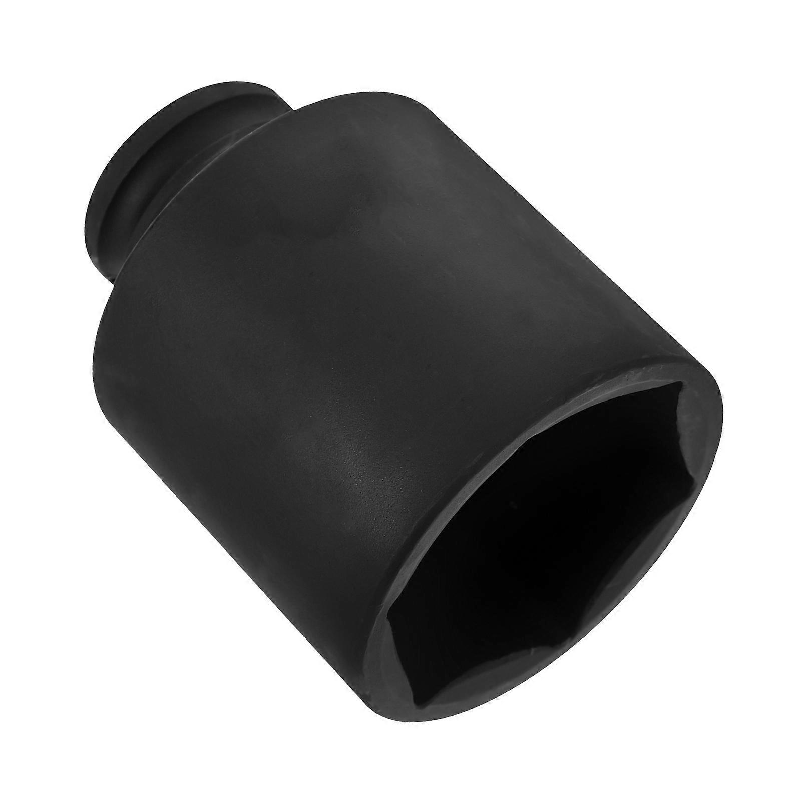 Black Steel Impact Socket for Drill 1/2'' Drive Deep Socket Wrench with Sturdy Construction and