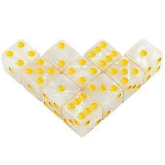 Marble D6 Game Dice 10PCs Square Corner 16MM Math Entertainment Acrylic Gambling Tool Dice