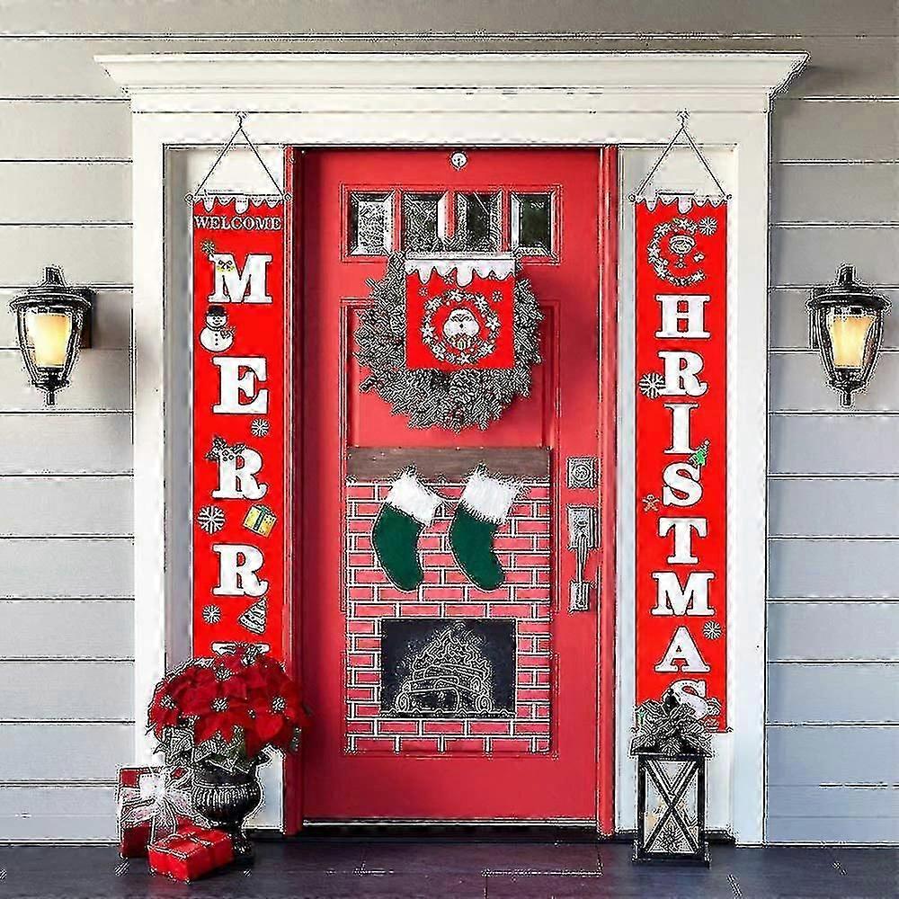 WJTG Julebannere Julepynt Jul utendørs Julebanner JulepyntJ