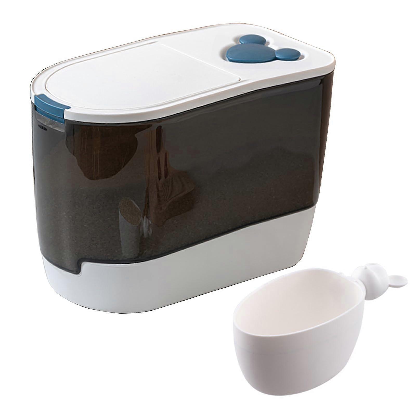 Rice Storage Container 10kg Airtight Food Grade Bin with Secure Silicone Seal and Clear View Base