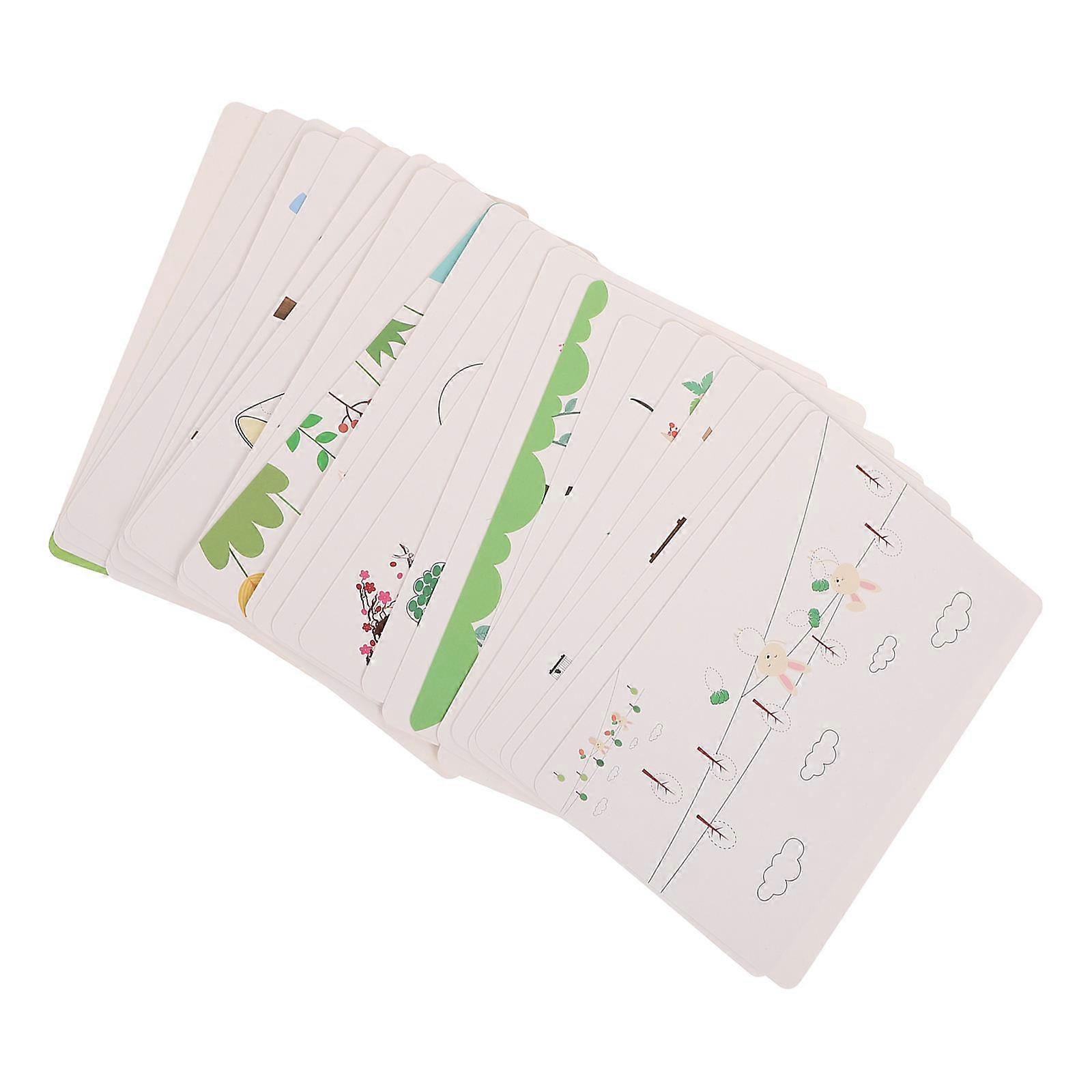 Finger Painting Supply 2Pcs Drawing Pad Thick Paper Children Fun Indoor Educational Activity Creativity Development Rectangular