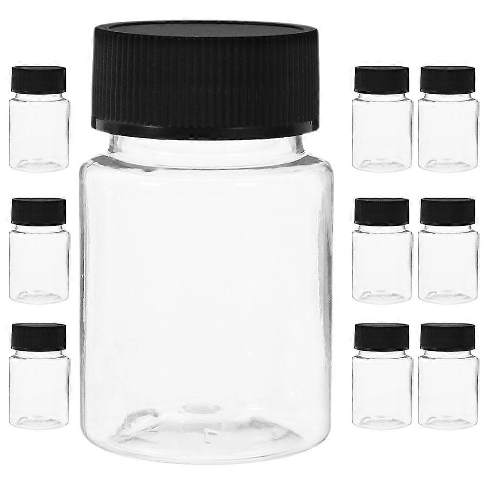 Plastic Lab Bottle Wide Mouth for Laboratory 10Pcs Sample Storage Container