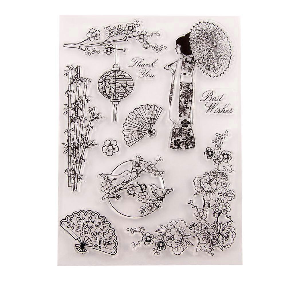 Scrapbooking Stamps Clear Stamp Set for DIY Craft Projects 2Pcs
