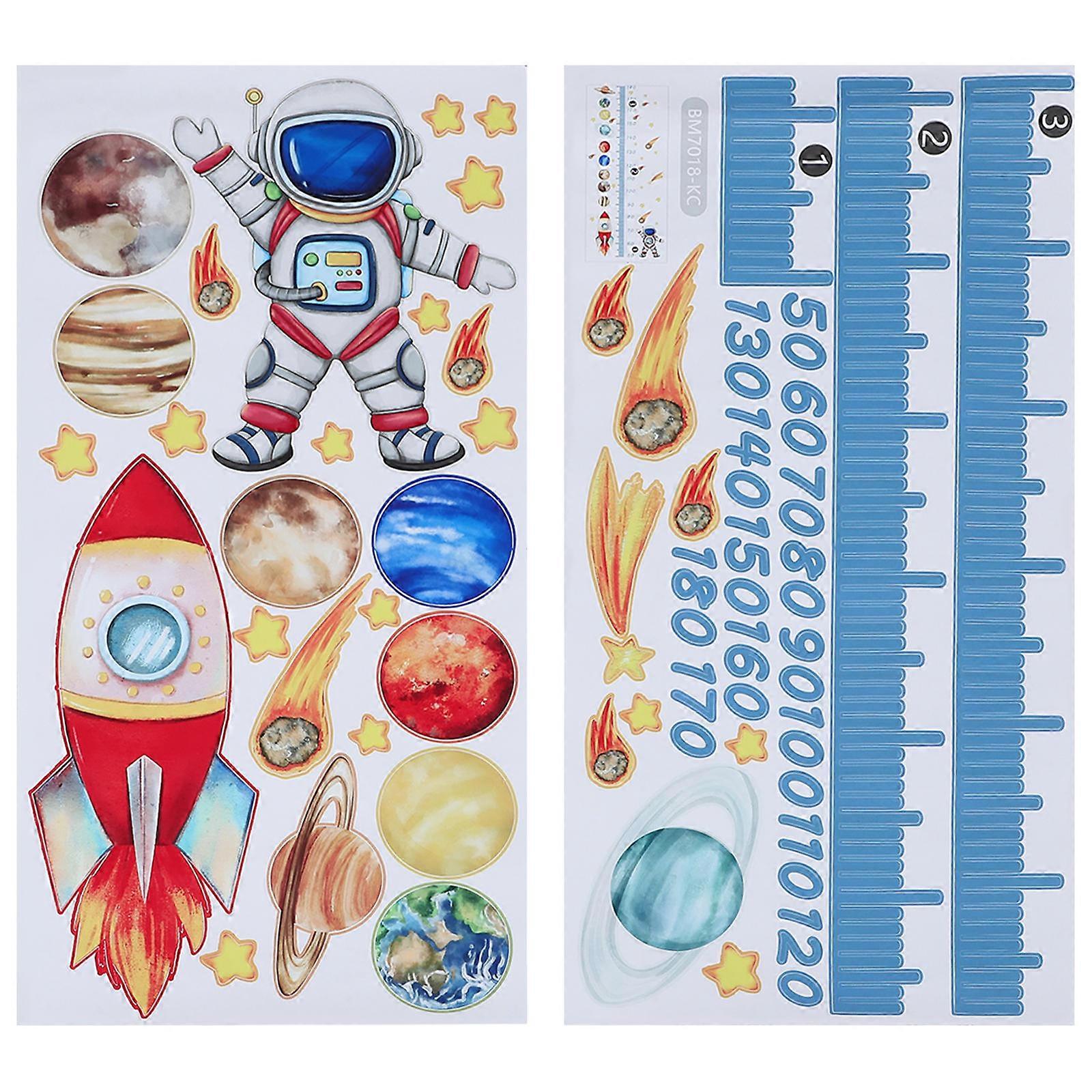 Measuring Height Chart 1 Set Cartoon Height Growth Chart For Kids Room Multi Self-adhesive Material Height Measurement