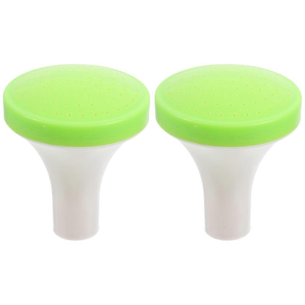 Watering Can Replacement Head for Irrigation Use 2Pcs Green Plastic Nozzle