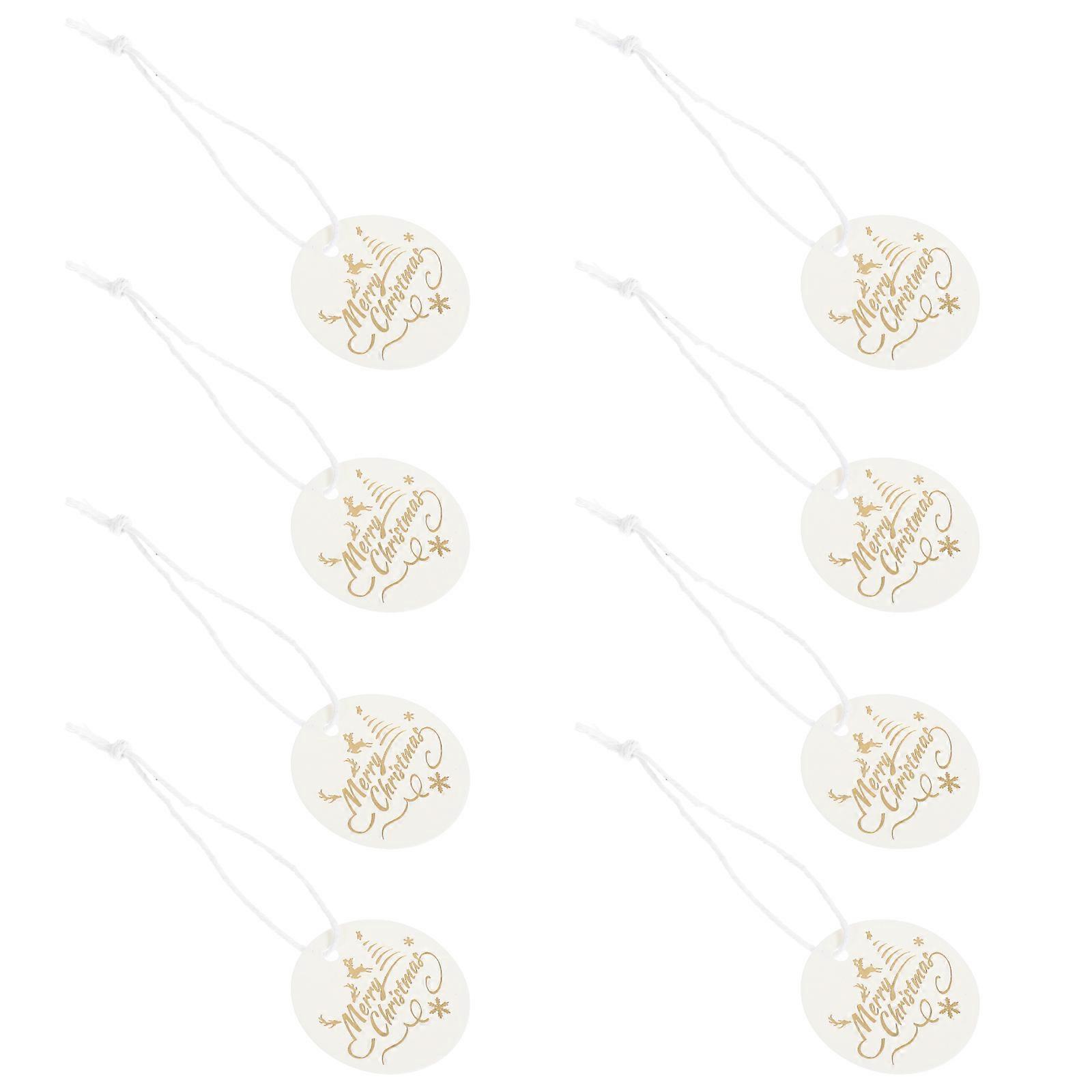 Christmas Decoration Paper Gift Tags for Display 100Pcs White