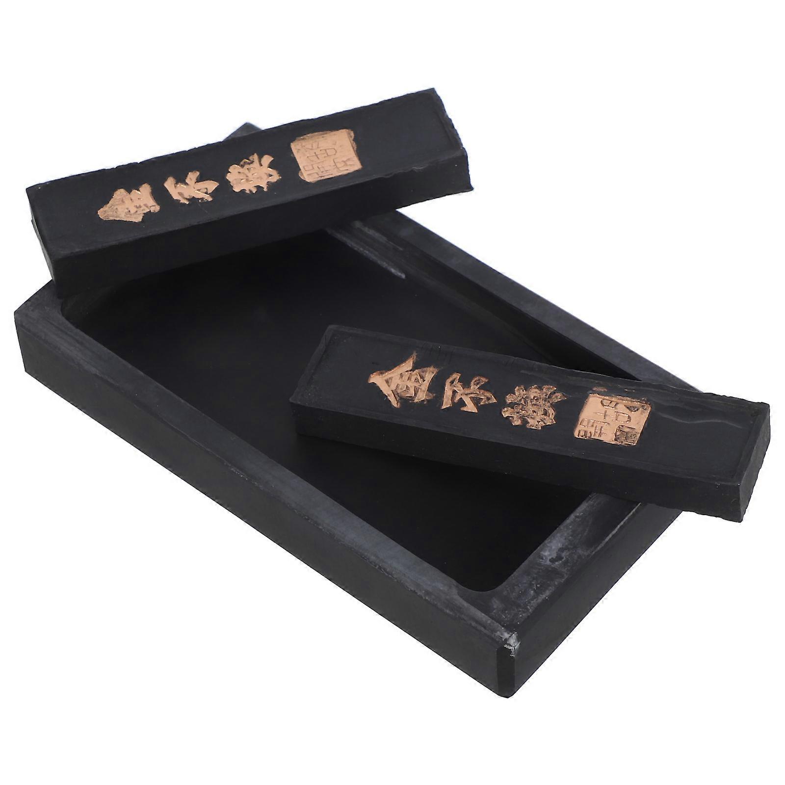 Chinese Calligraphy Inkstone Set for Traditional Practice 1Set Calligraphy Inkstone