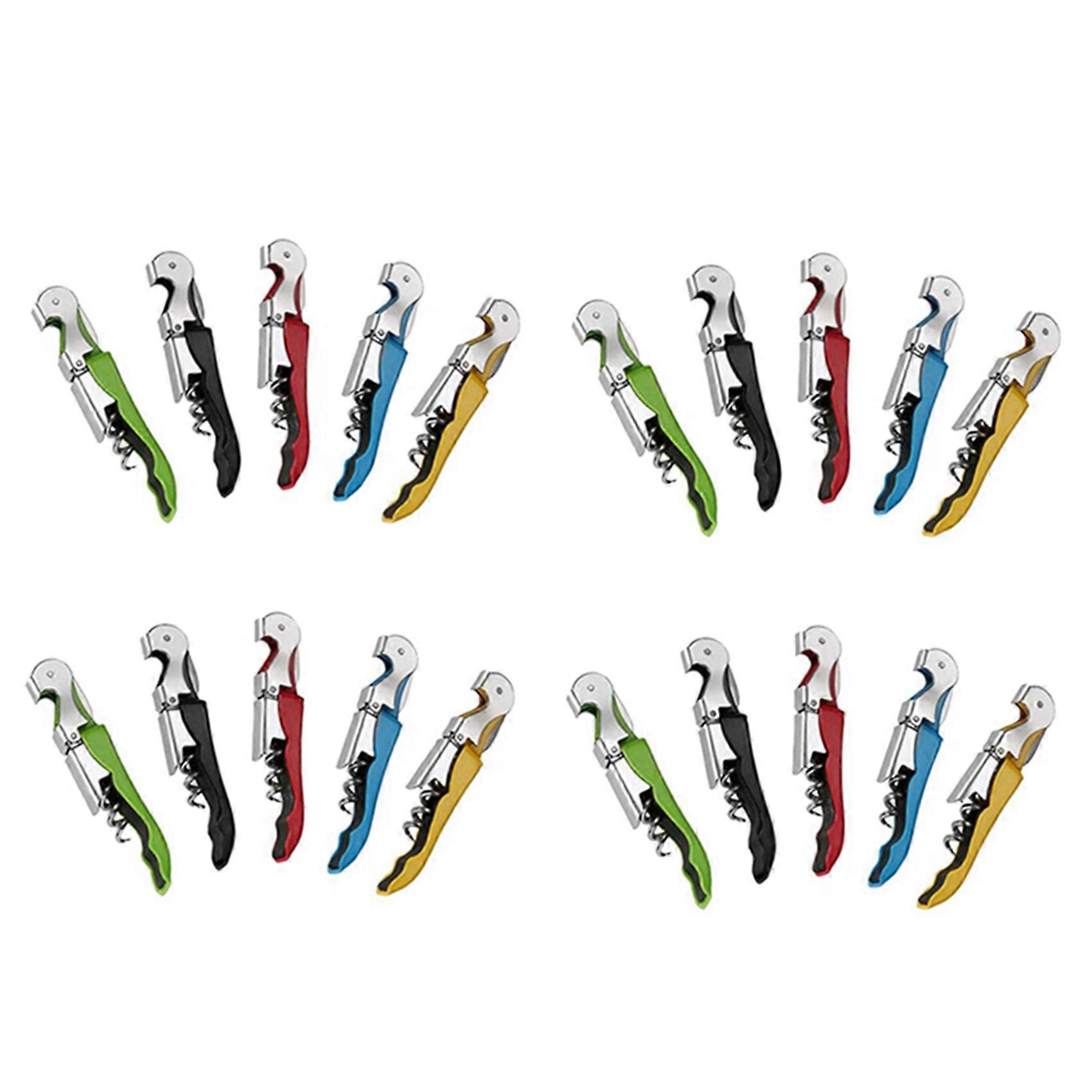 20 Pack Corkscrew Heavy Duty Wine Opener Set with Foil Cutter and Bottle Opener Wine Key for Waiters,Home