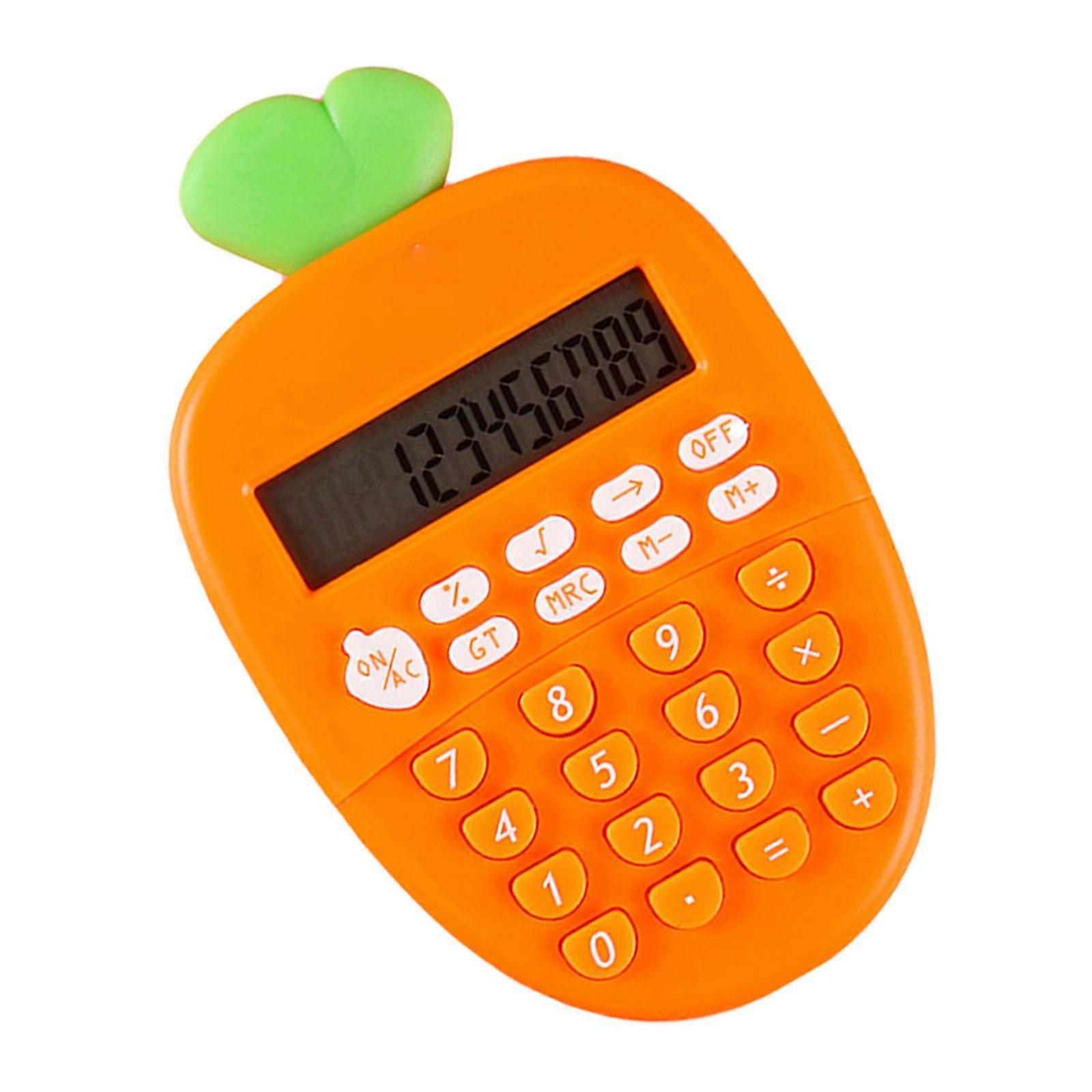 Calculator for Calculating Portable Electronic Carrot Shape 2Pcs Office Stationery