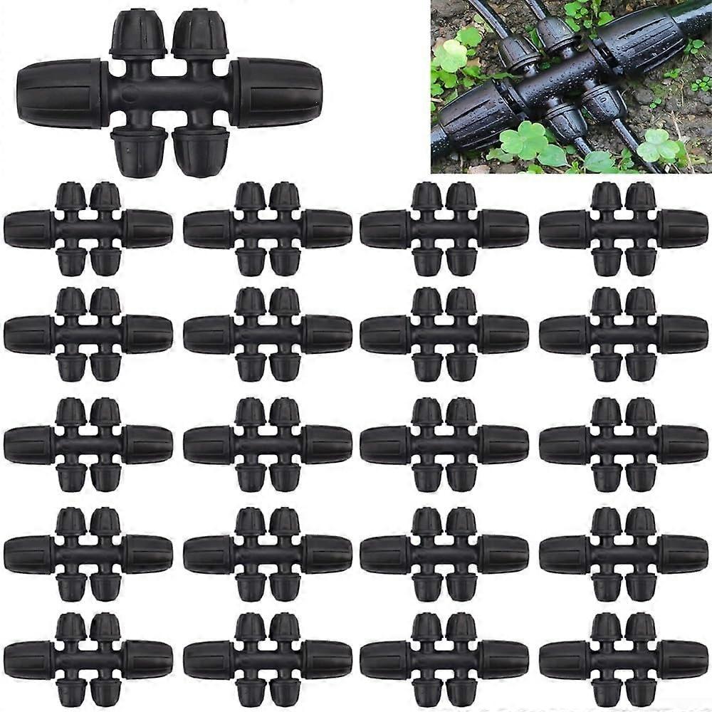 Locked Barbed Tee Connectors 30Pack For Irrigation Systems And Water Distribution Tubing