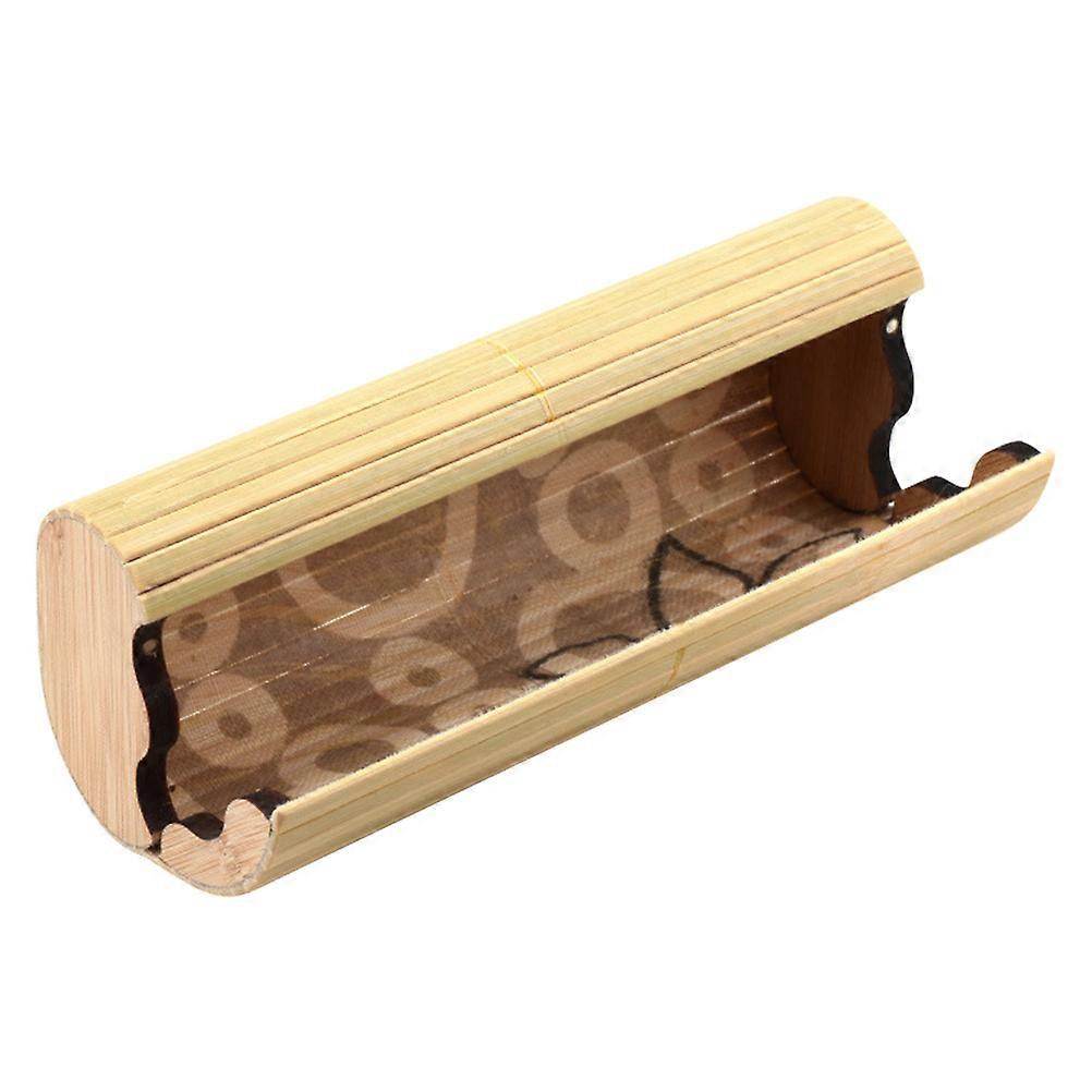 Bamboo Glasses Case for Sunglasses Storage with 2Pcs Durable Holder Set