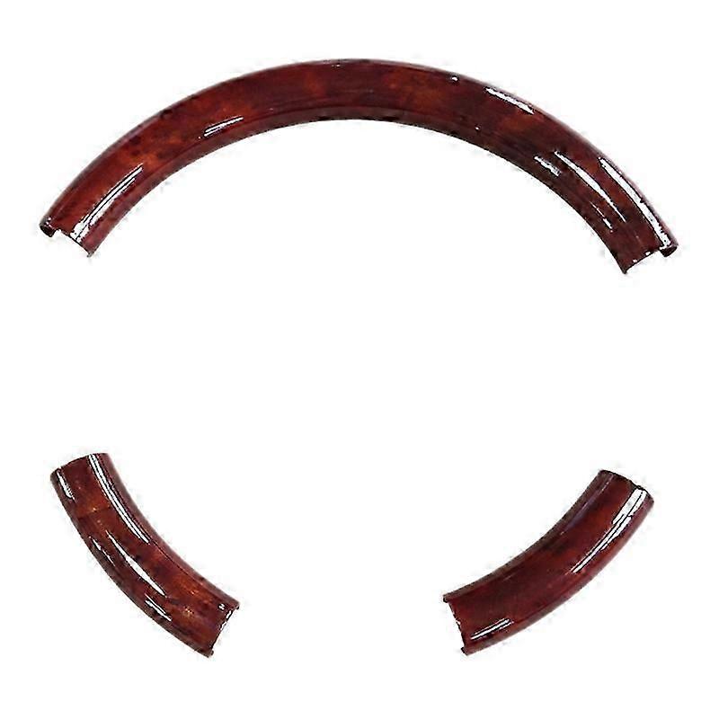 Car Steering Wheel Cover Three Section Handle Peach Wood Interior