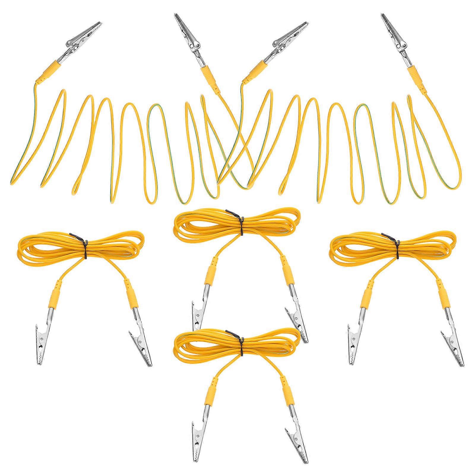 5Pcs Ground Wire with Clip for Anti-Static Electrical Grounding