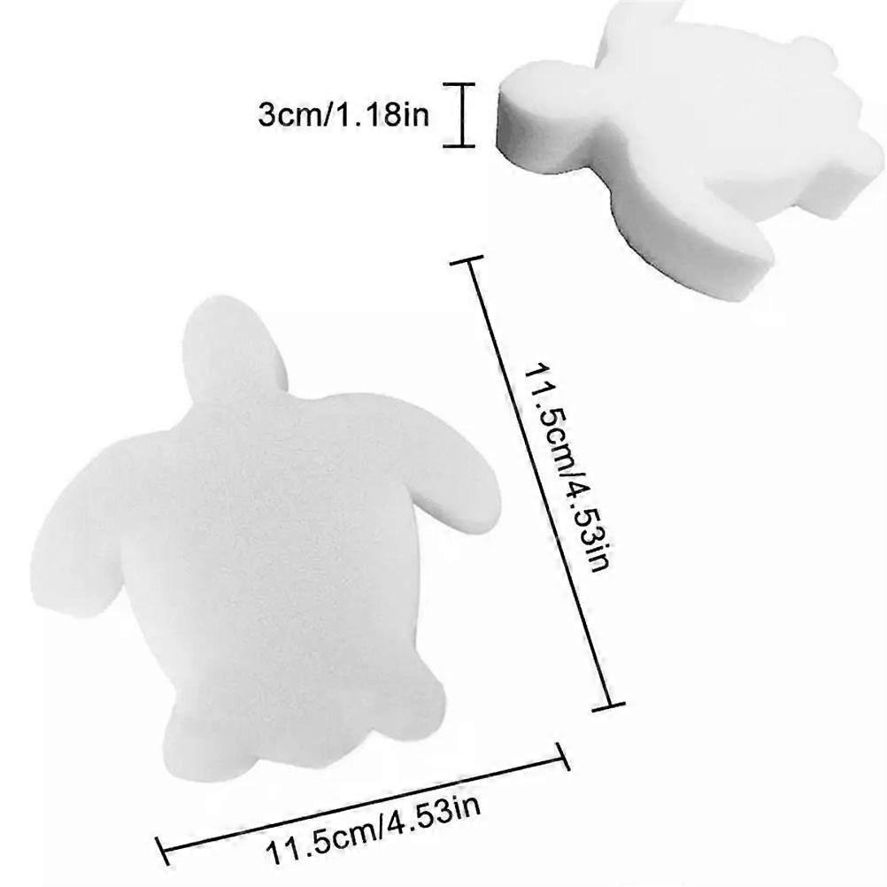 Oil Absorbing Sponge for Pool Use 16Pcs White Tortoise Shape Filter Sponge