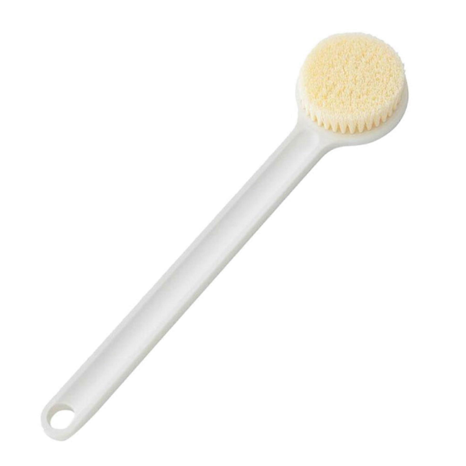 Back Lotion Applicator with Long Handle Ergonomic Grip Beige Sponge Brush for Even Coverage