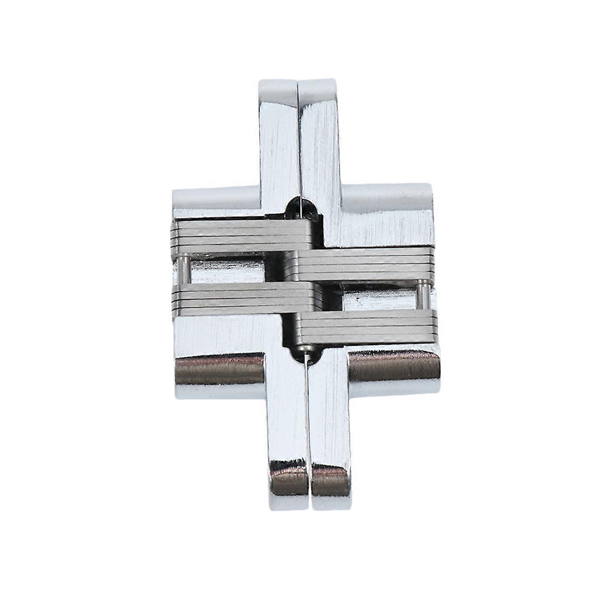 Folding Hinge Stainless Steel Concealed Hinge for Door 1 Piece Silver