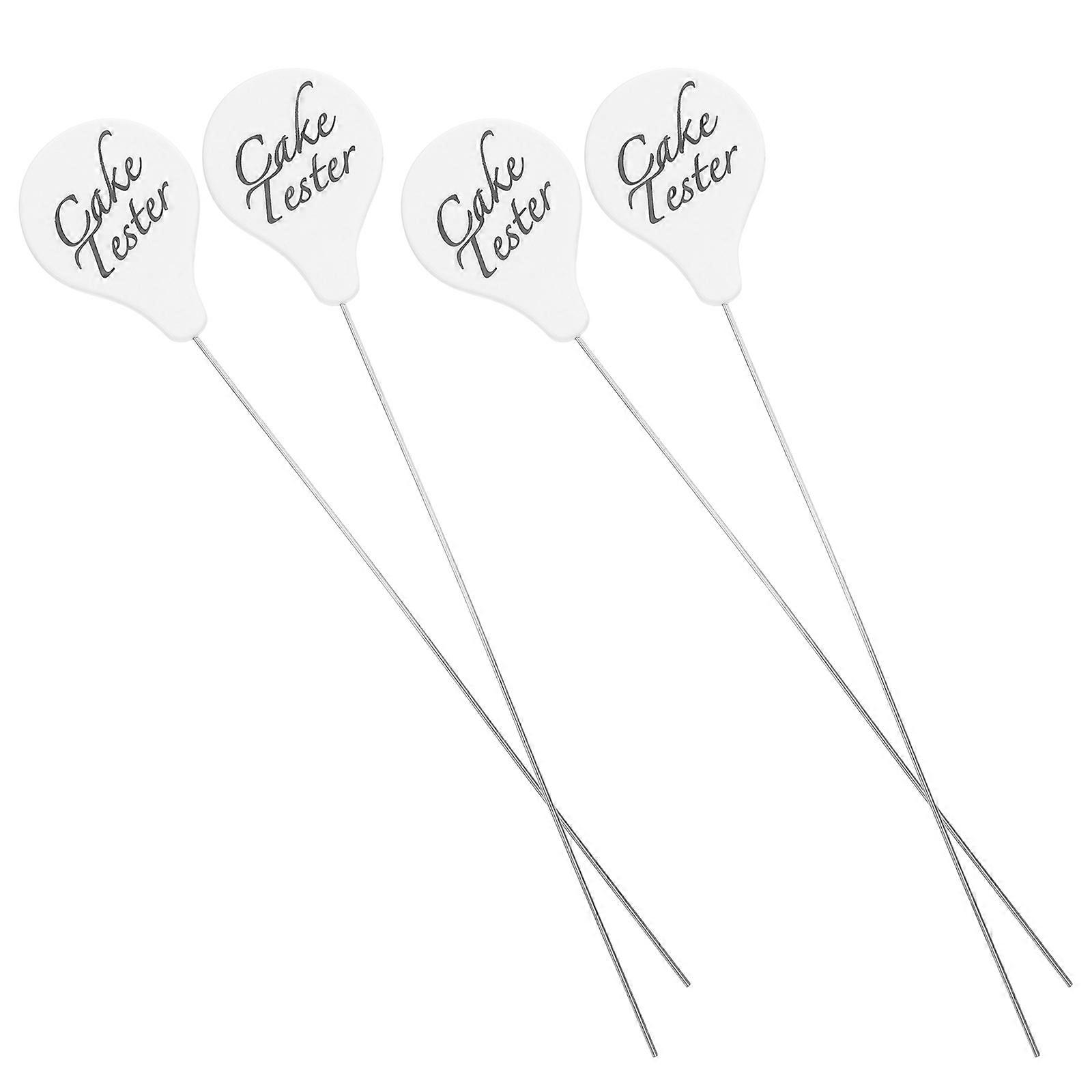 Cake Tester Stainless Steel Cake Tester for Baking Use 4Pcs White Set