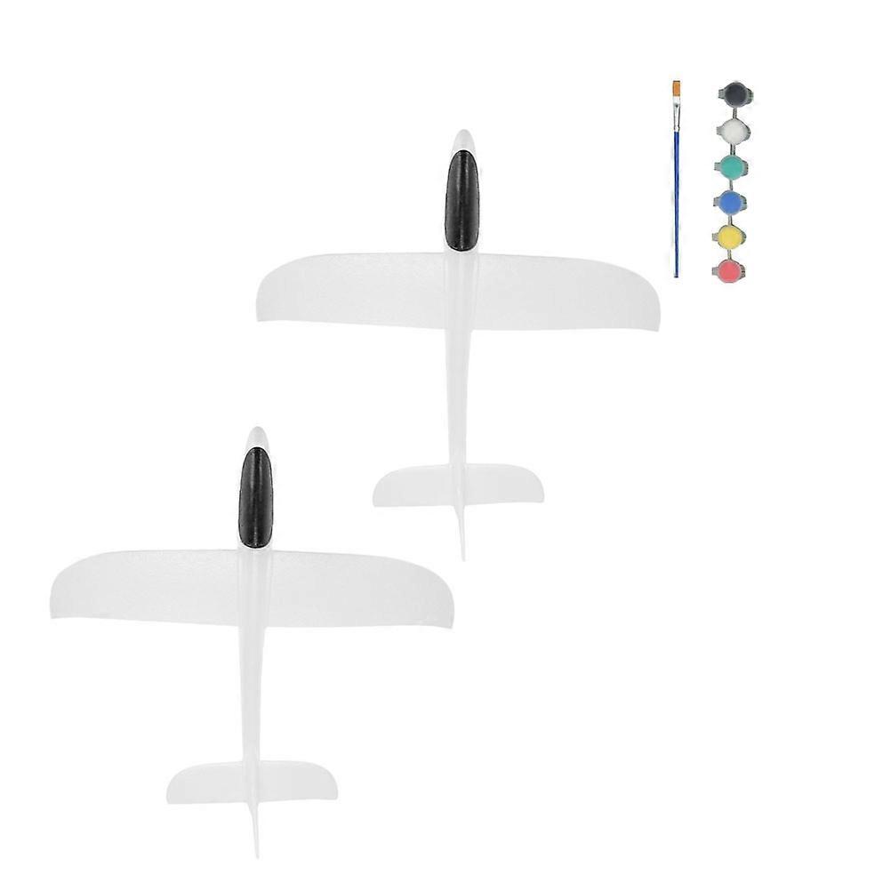 Kid White Foams Plane Throwing Foams Plane Toys 2Sets for Creative Play