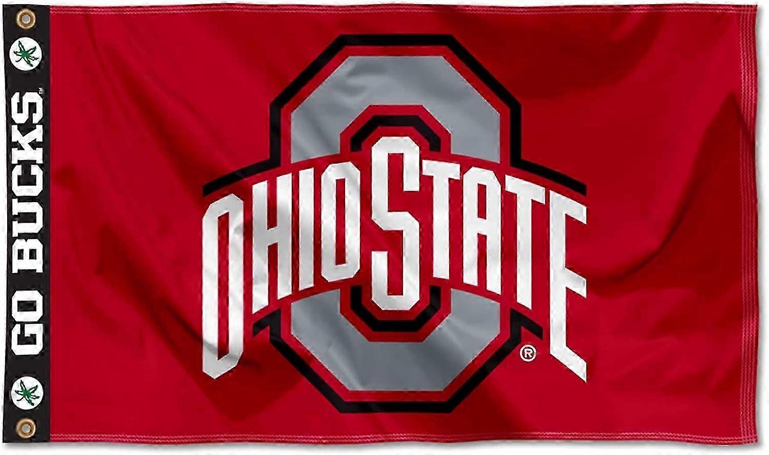 Ohio State Buckeyes Go Bucks Printed Header Foot Banner Flag