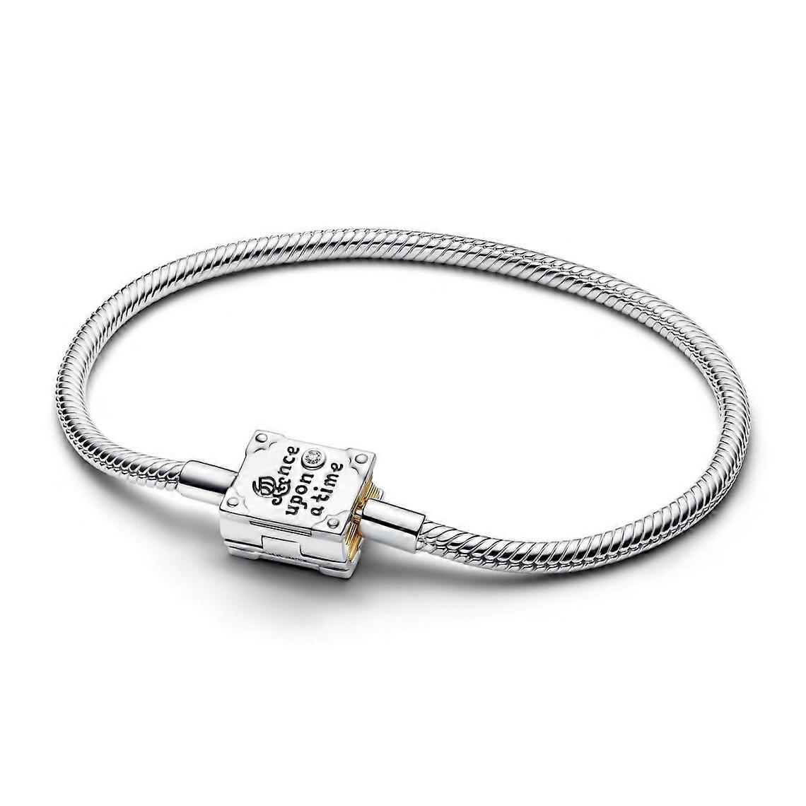 Bransoletka z łańcuszkiem wężowym Disney Princess z bajką i syntetycznym diamentem