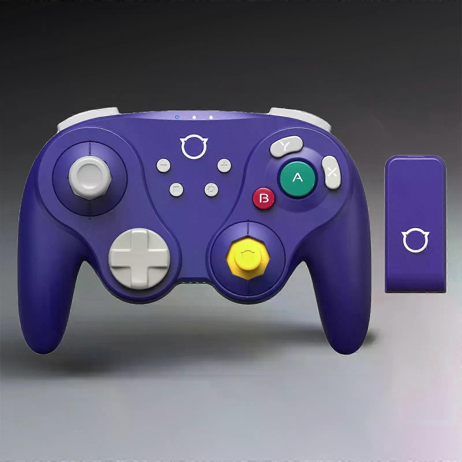 for Gamecube/WII/Switch2 Warrior Gamecube Bluetooth Game Controller Purple Wireless Gamepad