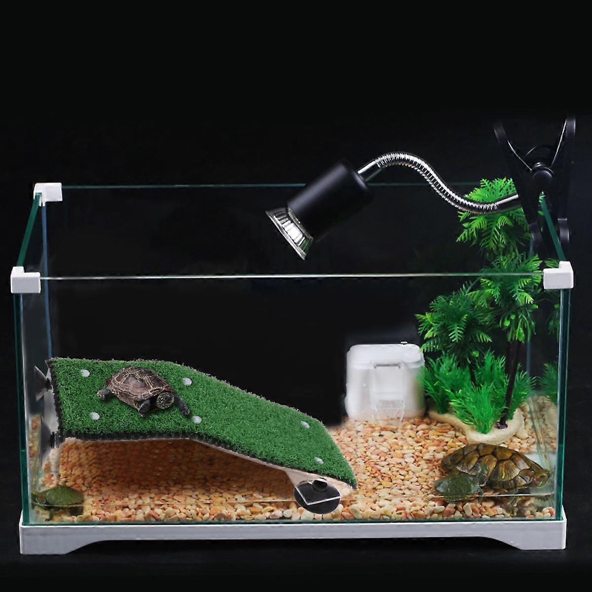 Vivid Grass Ladder Simulation Lawn Terrace for Turtle Aquarium Use