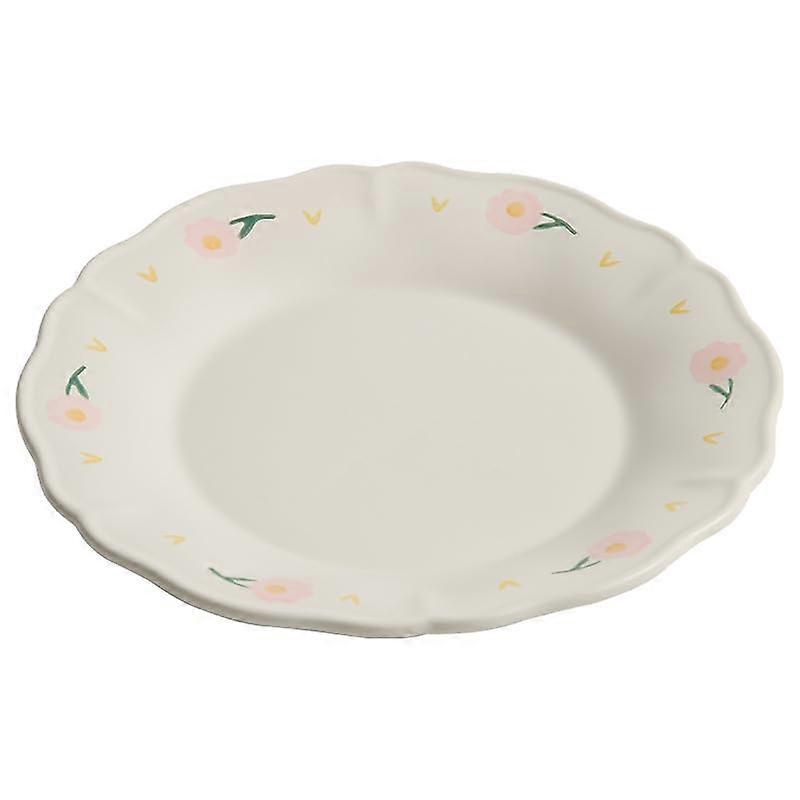 Large Lace Ceramic Dinner Plates for Elegant Dessert Presentation and Versatile Food Serving