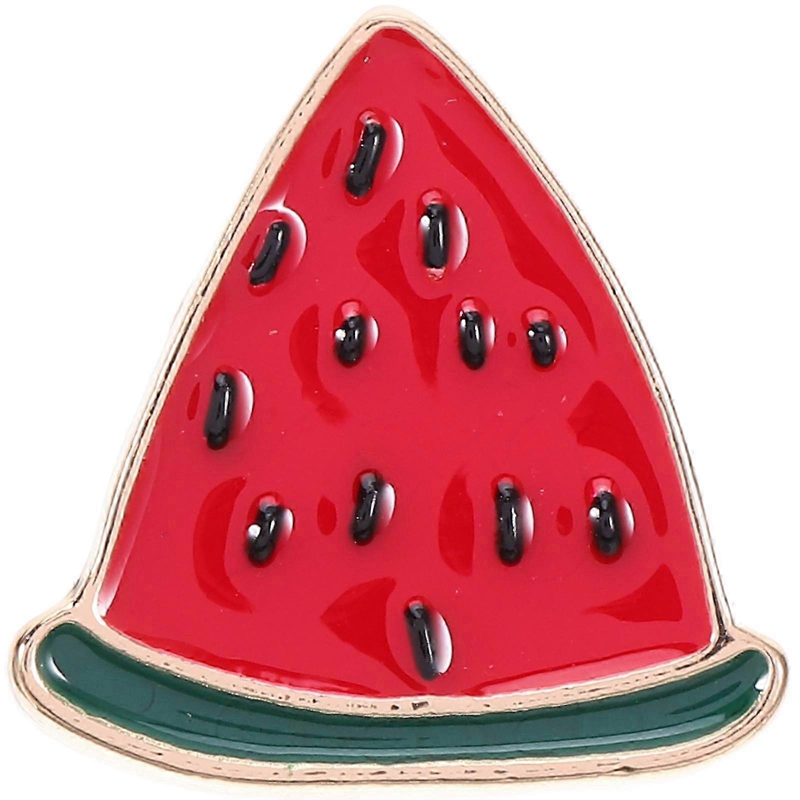 Funny and Stylish Cute Watermelon Brooch Pin with Realistic Simulation Fruit Pattern