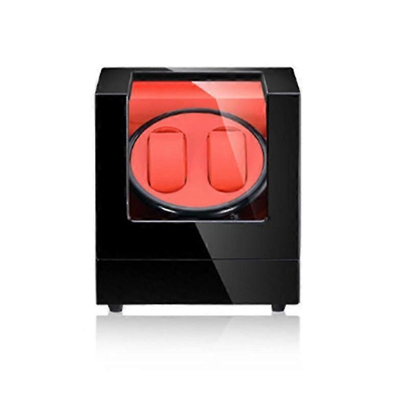 Double Watch Automatic Winding Box Mechanical Device With Led Orange Watch Winders