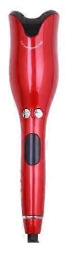 Automatic Curling Iron with Ceramic Coating, Red Digital Wand, Adjustable Temperature Control