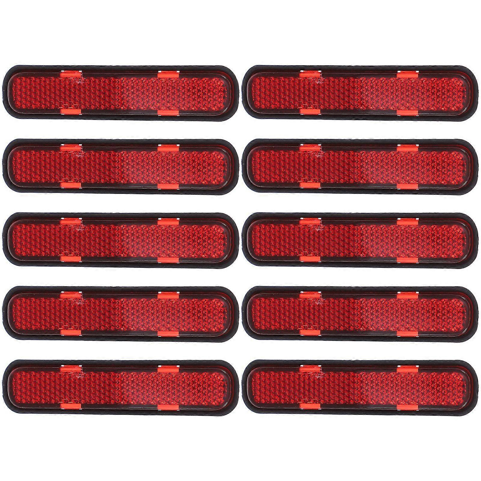 10pcs Driveway Reflector Oval Front Reflector Screw On Reflector Replacement