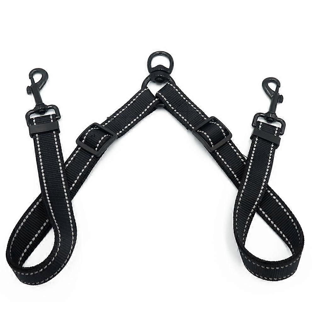 Double Leash Coupler Adjustable Nylon Splitter Compatible Two Big Dogs