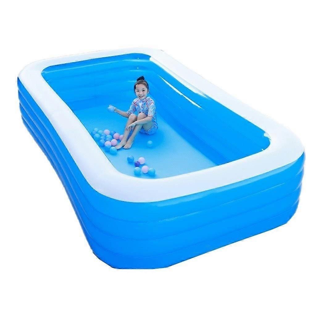 Inflatable Swimming Pool Large Family PVC Quick Inflation Foldable Backyard Pool for Summer Fun