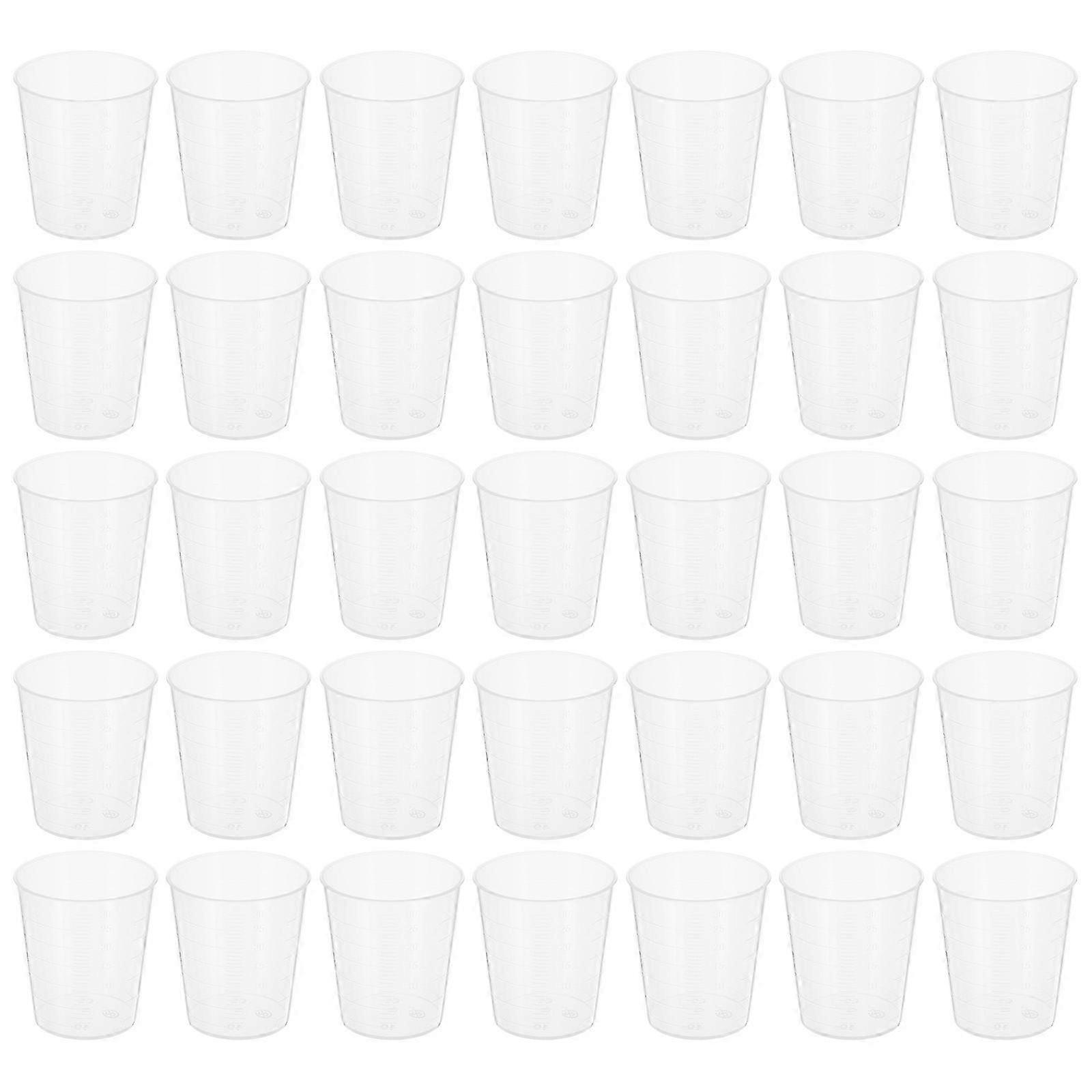 Plastic Measuring Cup Set Graduation Marks Molded Home Users 100Pcs