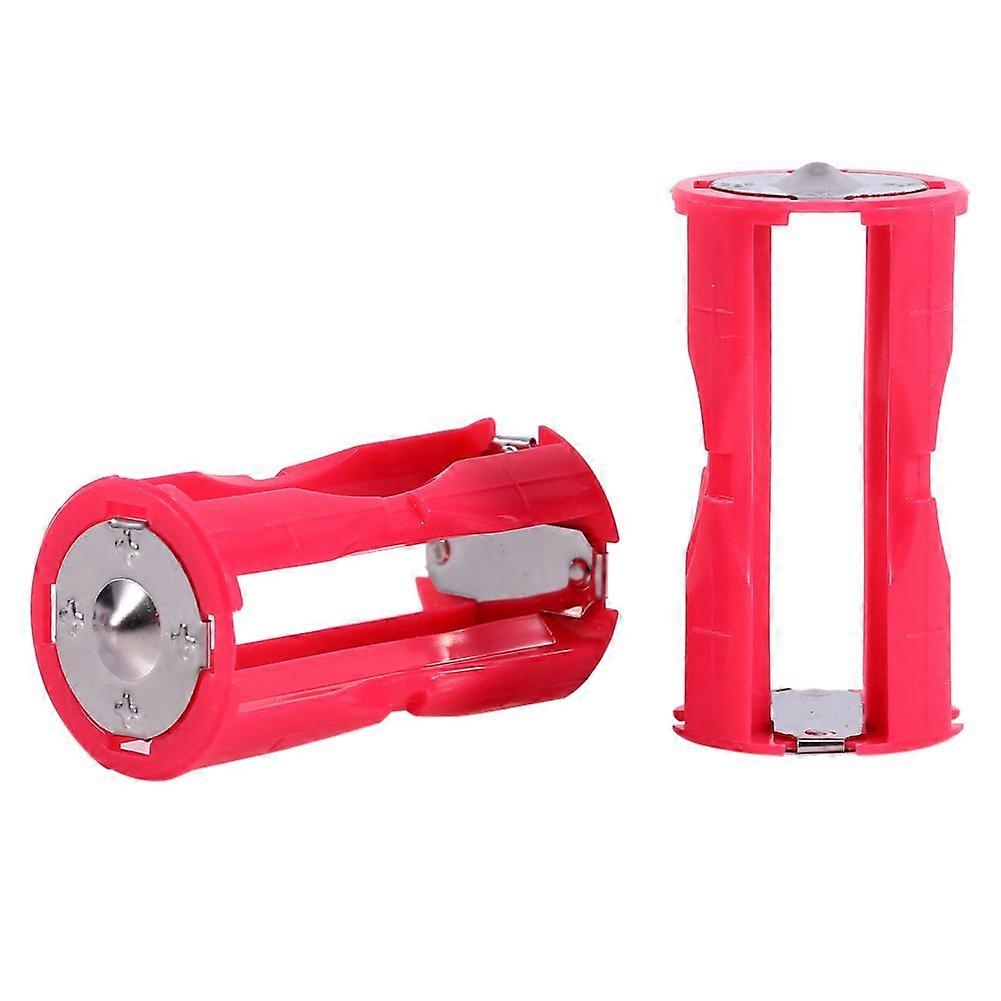 AAA to C Size Battery Adapter Converter Kit for Electronics and Emergencies, 4 Pack Solid Red