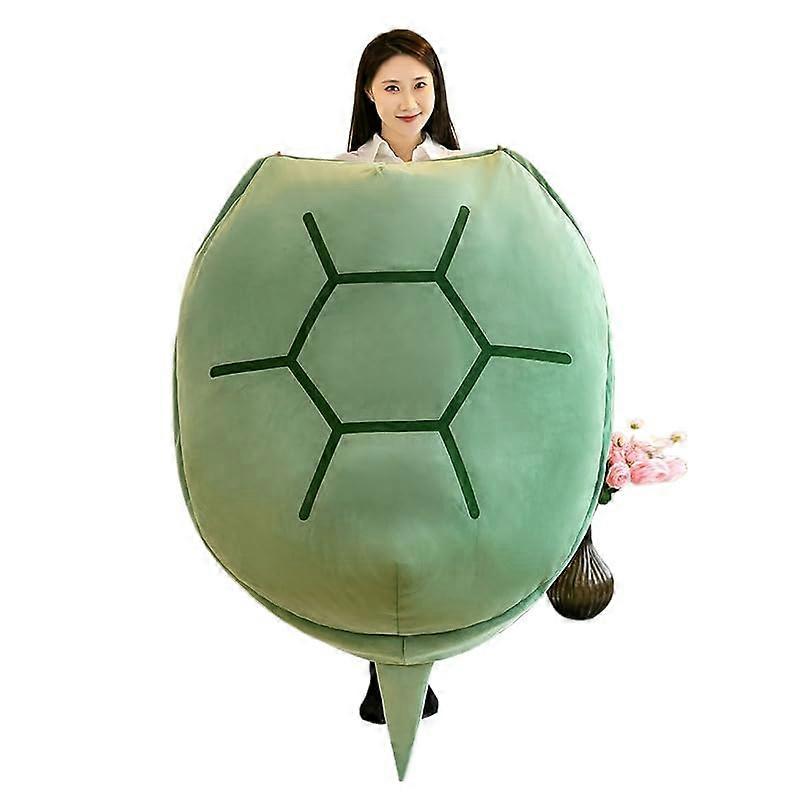 Turtle Shell Pillow Plush Cushion with Unique Shell Design for Sofa or Bed – Green