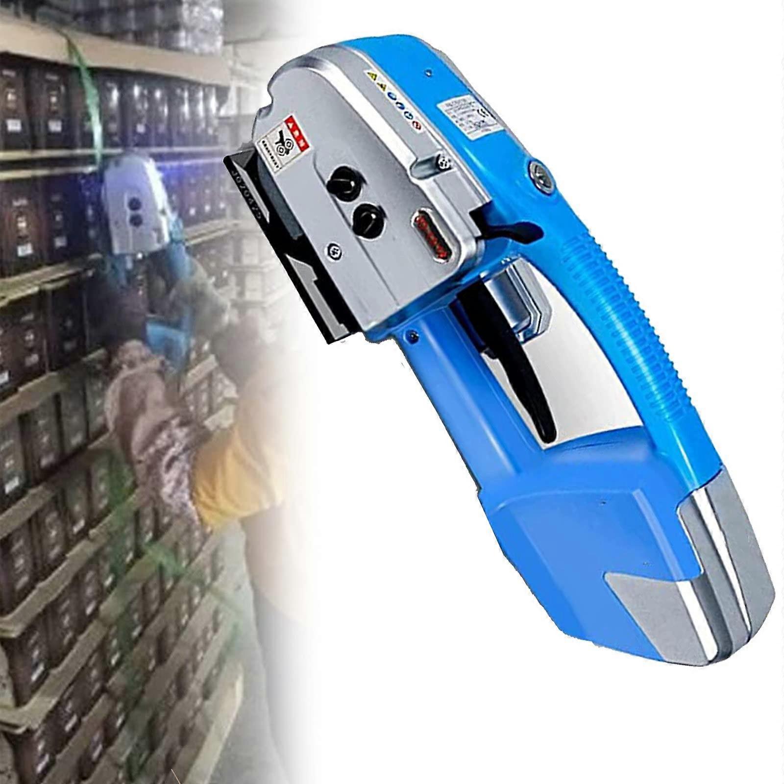 Electric Strapping Machine with Dual Motor, Automatic Tighten Cut, 3000mAh Battery Powered Tool